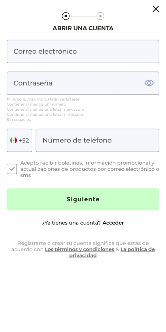 Regístrese para descargar la aplicación Winpot para iOS.