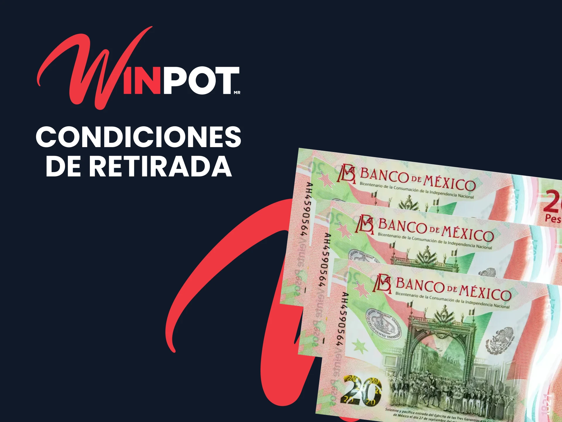 Revise los requisitos para retirar fondos a Winpot.