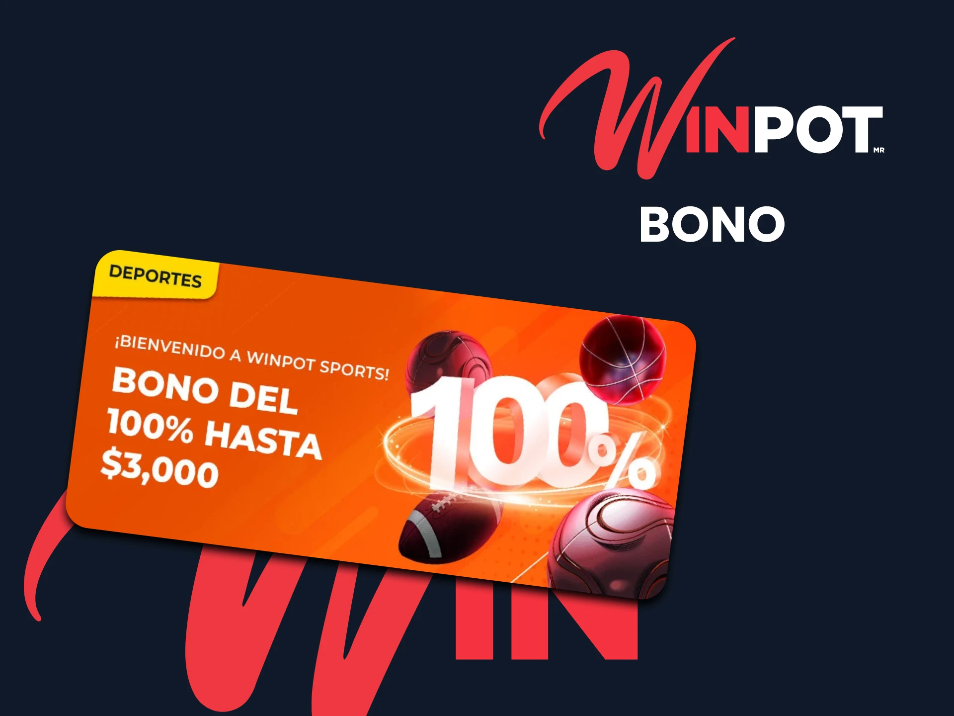 Winpot ofrece un bono por apostar en fútbol.