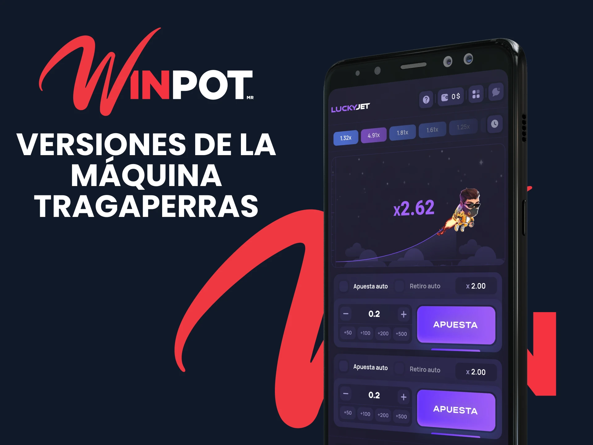 Winpot es ideal para jugar Lucky Jet en cualquier dispositivo.