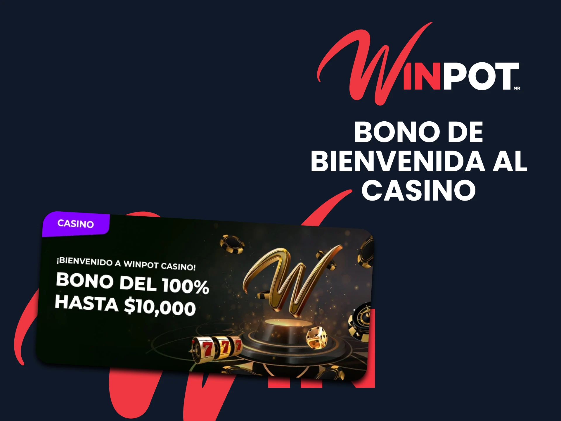 Winpot ofrece un bono de bienvenida para juegos de casino.