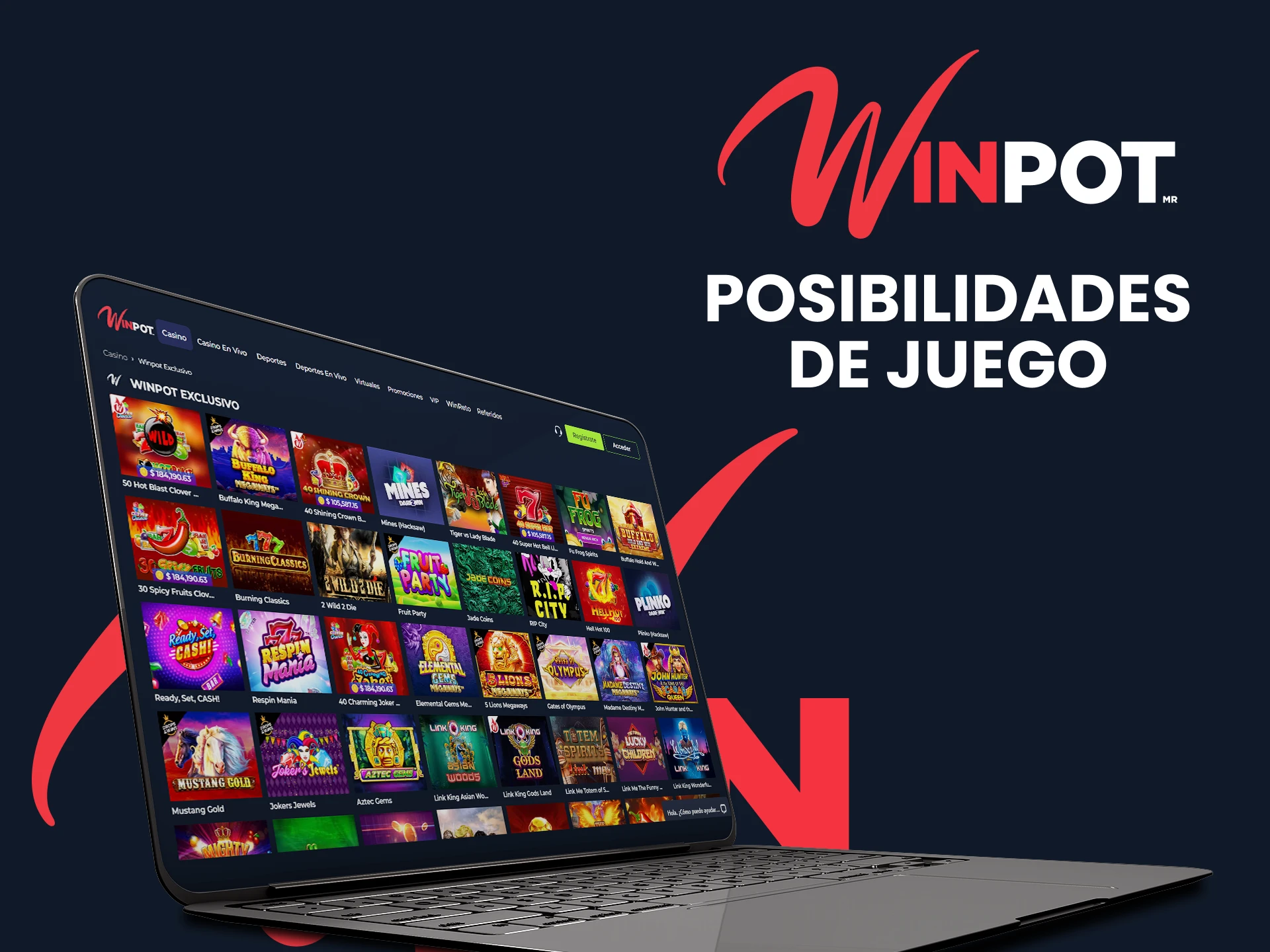 Winpot Casino tiene una gran selección de juegos.