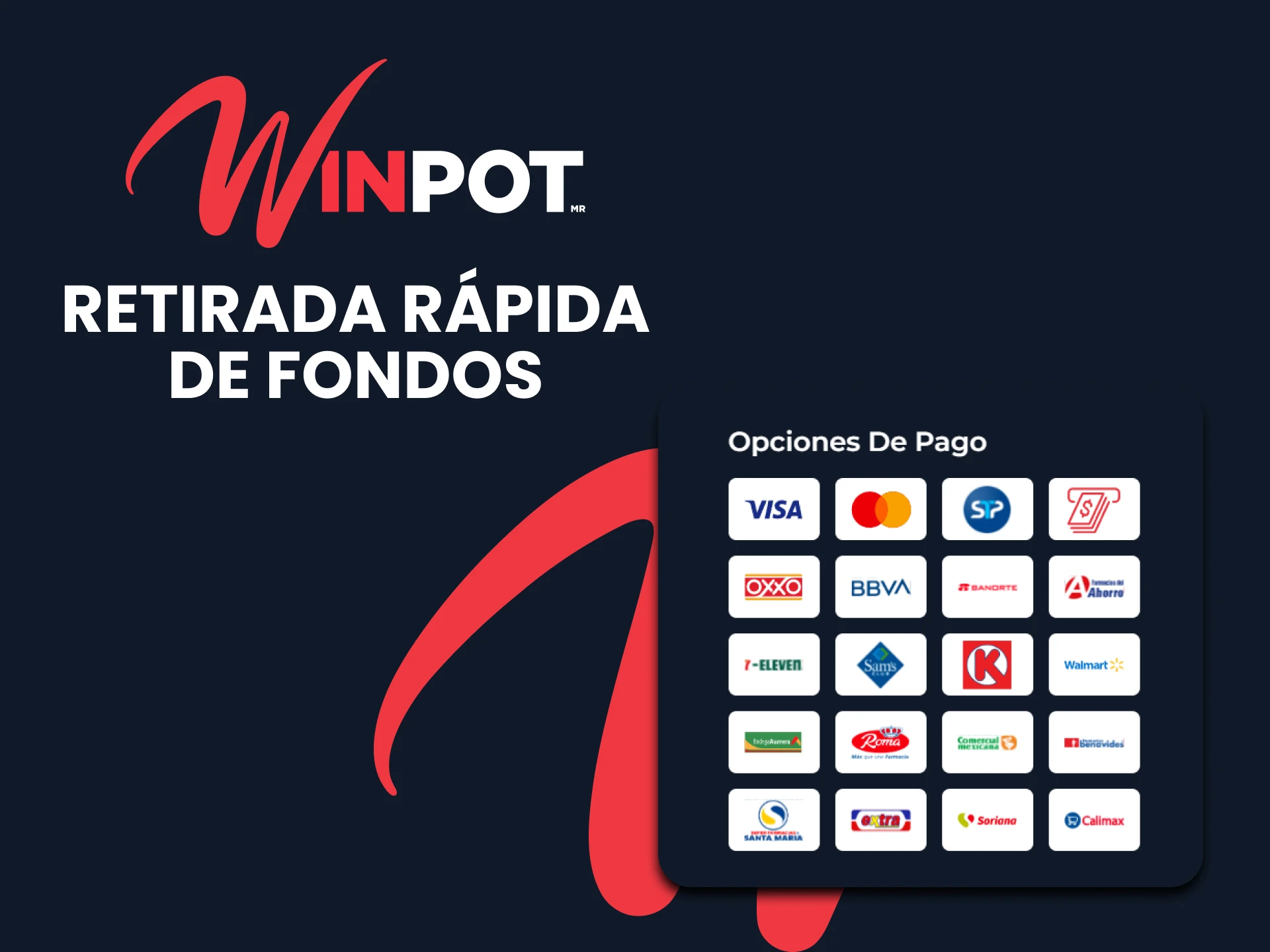 El sitio web de Winpot tiene pagos rápidos.